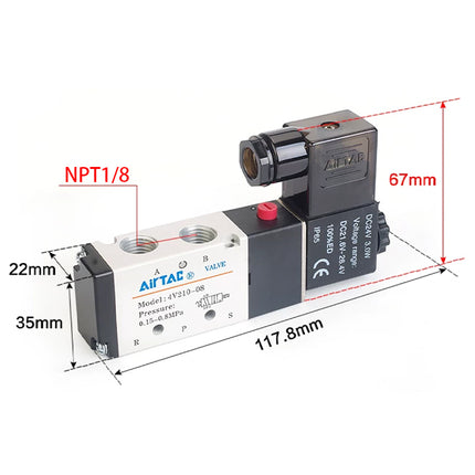 Airtac 4V210-06: Solenoid Air Valve - 4V21006CT