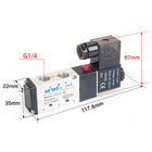 Airtac 4V210-08: Solenoid Air Valve - 4V21008BG