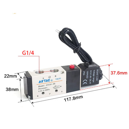 Airtac 4V210-08: Solenoid Air Valve - 4V21008AIG