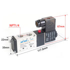 Airtac 4V210-08: Solenoid Air Valve - 4V21008AT