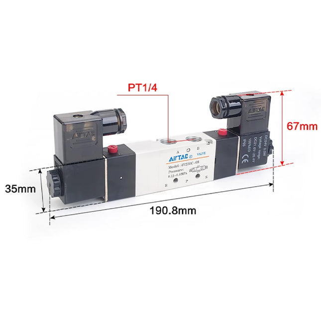 Airtac 4V230E-08: Solenoid Air Valve - 4V230E08B