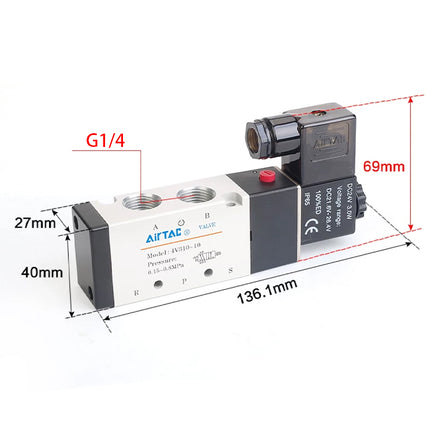 Airtac 4V310-08: Solenoid Air Valve - 4V31008AG