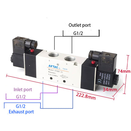 Airtac 4V420-15: Solenoid Air Valve - 4V42015BG