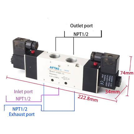 Airtac 4V420-15: Solenoid Air Valve - 4V42015ET
