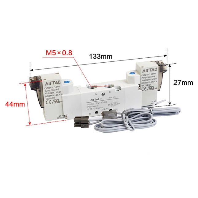 Airtac 5V120M5:solenoid valve - 5V120M5F050
