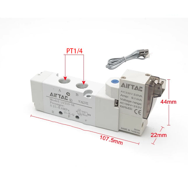 Airtac 5V21008:solenoid valve - 5V21008F050
