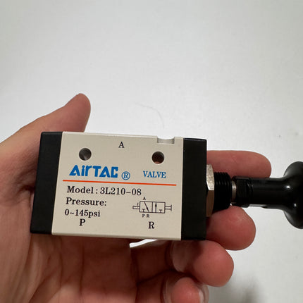 Airtac 3L210-08: Push Pull Valve. 3 Way - 3L21008T