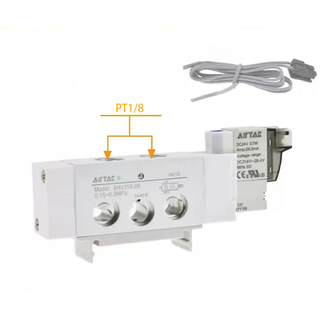 Airtac 6HV110-06: Integrated solenoid valve - 6HV11006F200