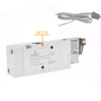 Airtac 6TV210-06-NO: Solenoid valve(3/2 way) - 6TV21006NOC050T