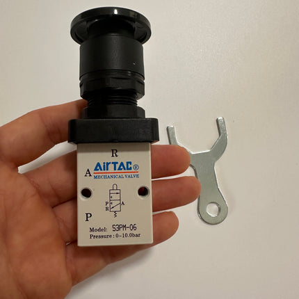 Airtac S3PM-06: Manual Valve. 3 Way - S3PM06BG