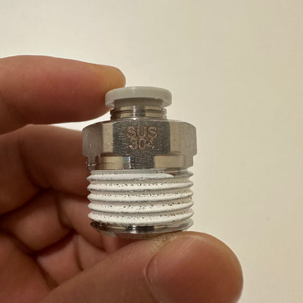 Airtac PC: Male connector--One-touch fittings(stainless steel) - PC804-S