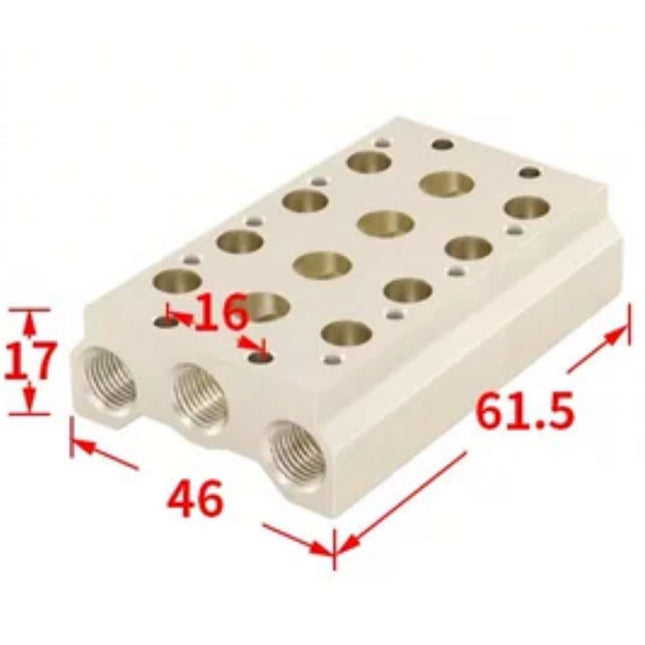 Airtac 7V0500M: Pneumatic Air Valve Manifold  - 7V0500M4F