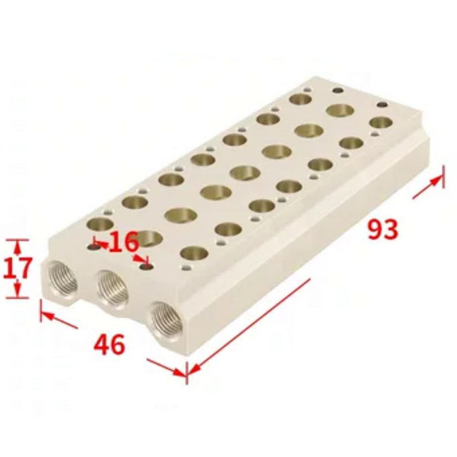 Airtac 7V0500M: Pneumatic Air Valve Manifold  - 7V0500M7FT