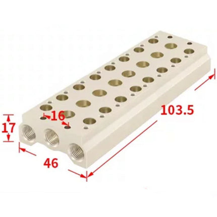 Airtac 7V0500M: Pneumatic Air Valve Manifold  - 7V0500M8FG