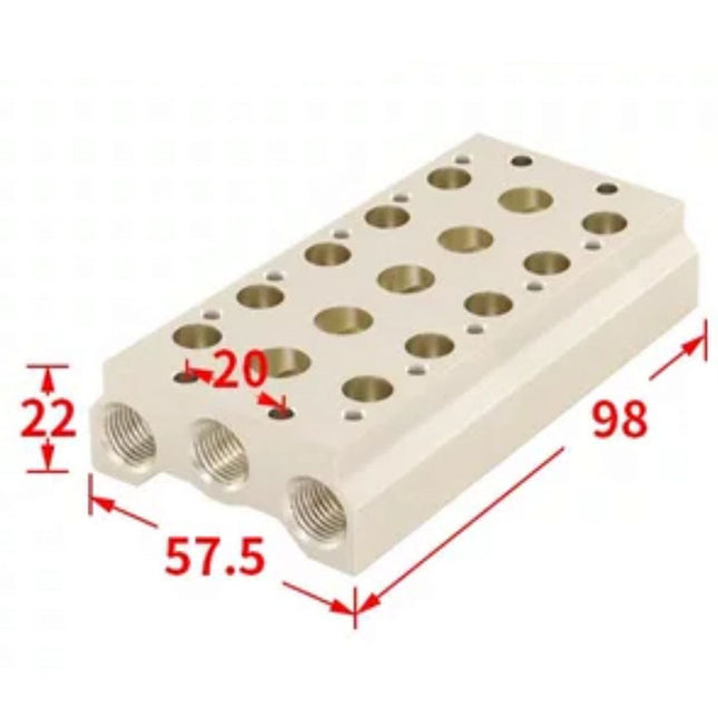 Airtac 7V100M: Pneumatic Air Valve Manifold  - 7V100M5FT