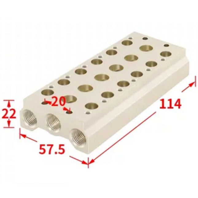 Airtac 7V100M: Pneumatic Air Valve Manifold  - 7V100M6FT