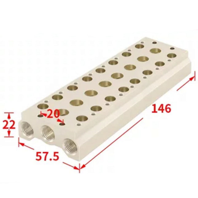Airtac 7V100M: Pneumatic Air Valve Manifold  - 7V100M8FT
