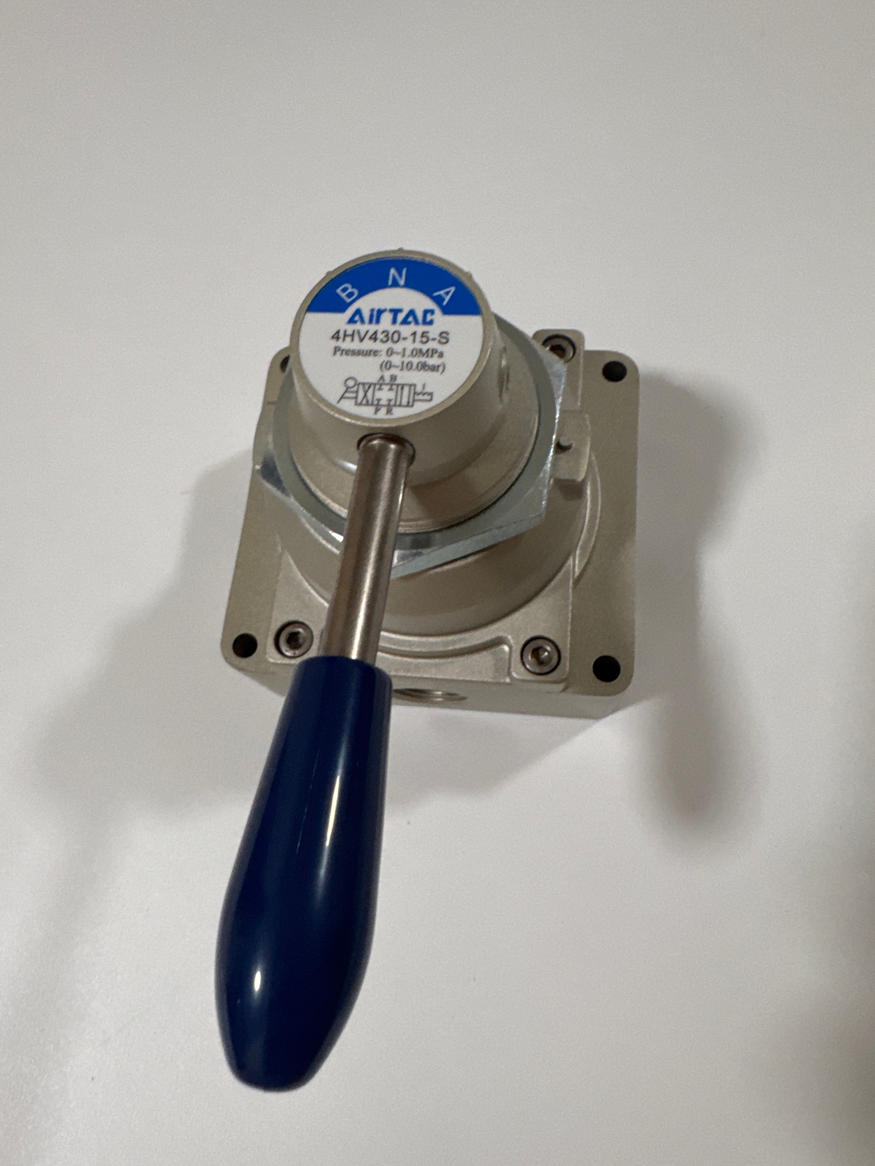 4hv210-08 Pneumatic Hand Lever Valve 4 Port 3 Position Hand Control