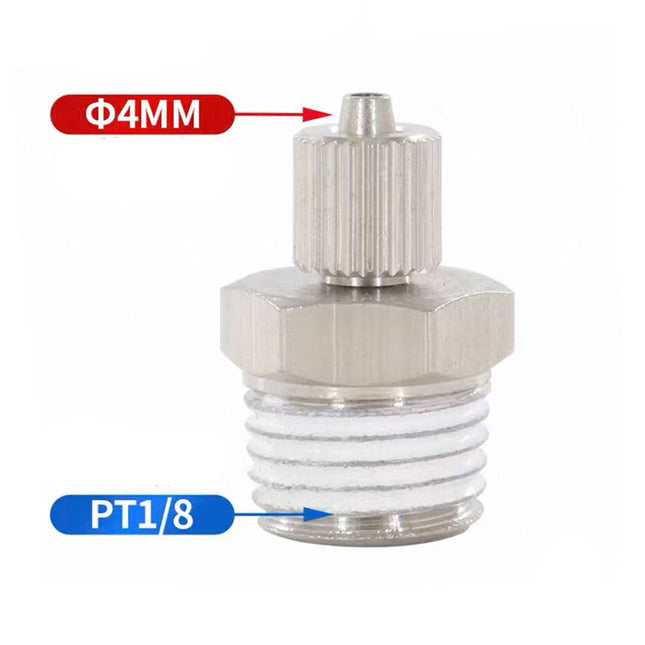 Airtac  All copper quick plug-in, lock nut series: ABC lock nut through terminal  - ABC4-01-A
