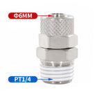 Airtac  All copper quick plug-in, lock nut series: ABC lock nut through terminal  - ABC6-02