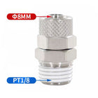 Airtac  All copper quick plug-in, lock nut series: ABC lock nut through terminal  - ABC8-01