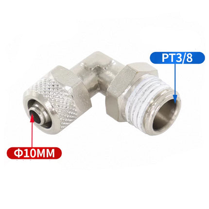 Airtac  All copper quick plug-in type, lock nut type series: ABL lock nut right angle terminal  - ABL10-03-A