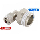 Airtac  All copper quick plug-in, lock nut series: ABC lock nut through terminal  - ABC12-04-A