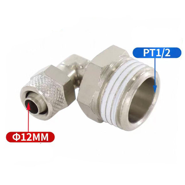 Airtac  All copper quick plug-in, lock nut series: ABC lock nut through terminal  - ABC12-04