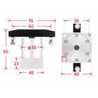 Airtac  ACK series: corner cylinder  - ACKDR25X90