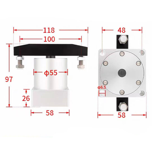 Airtac  ACK series: corner cylinder  - ACKDR40X90