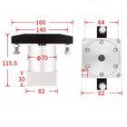 Airtac  ACK series: corner cylinder  - ACKDR63X90