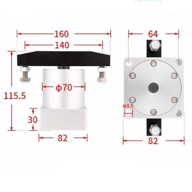 Airtac  ACK series: corner cylinder  - ACKDR63X90