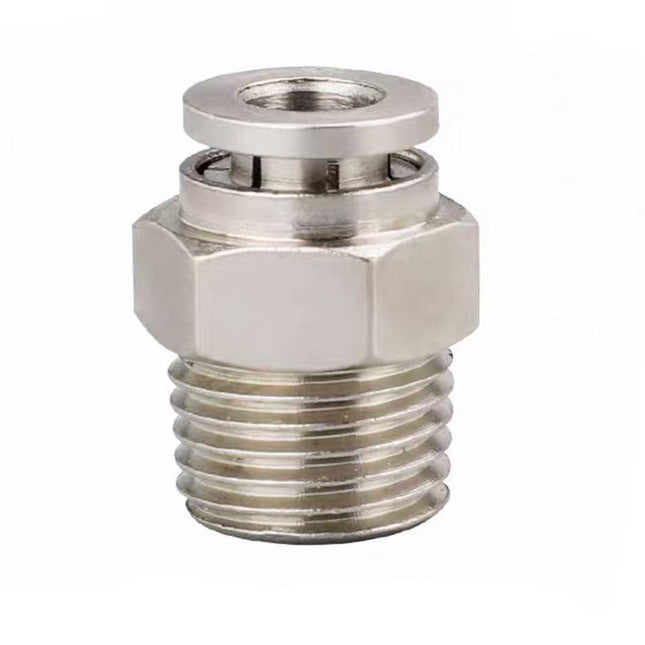 Airtac  All-copper quick plug-in type, lock nut type series: APCT all-copper thread straight-through  - APCT10-02