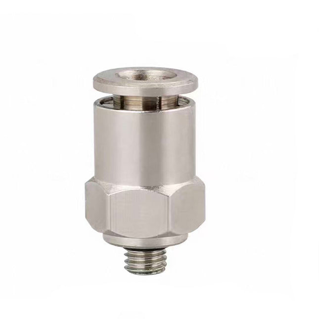 Airtac  All-copper quick plug-in type, lock nut type series: APCT all-copper thread straight-through  - APCT6-M5