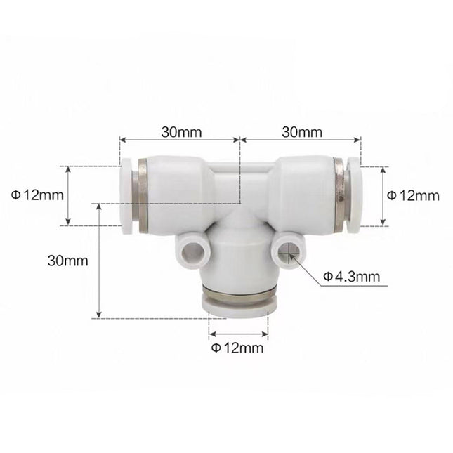 Airtac  Tee and above series: APE T type tee  - APE12