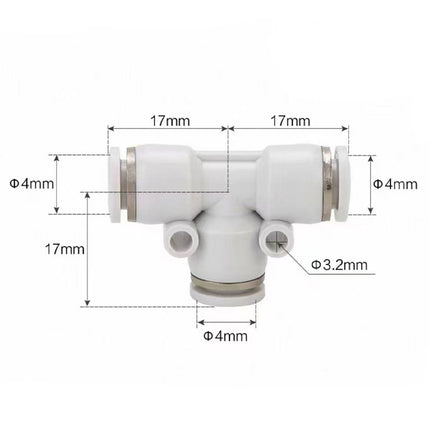 Airtac  Tee and above series: APE T type tee  - APE4