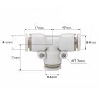 Airtac  Tee and above series: APE T type tee  - APE4