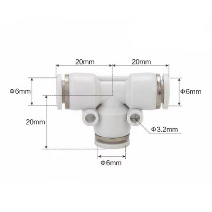 Airtac  Tee and above series: APE T type tee  - APE6