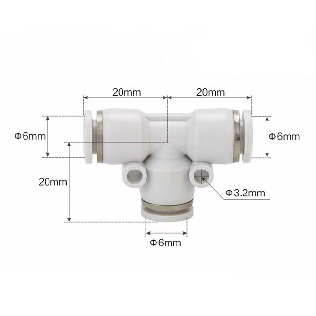Airtac  Tee and above series: APE T type tee  - APE6