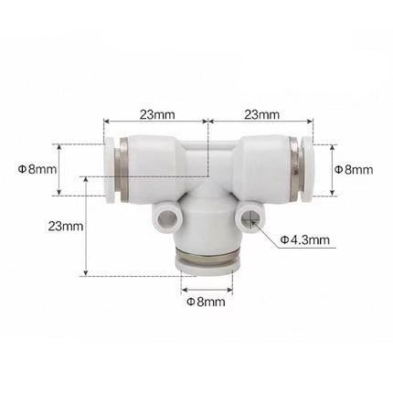 Airtac  Tee and above series: APE T type tee  - APE8