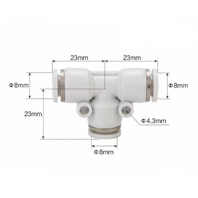 Airtac  Tee and above series: APE T type tee  - APE8