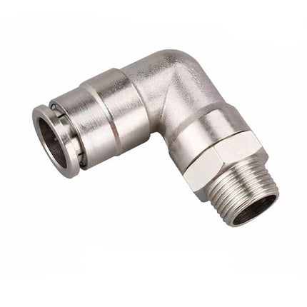 Airtac  All-copper quick plug-in type, lock nut type series: APLT all-copper L-shaped thread straight-through  - APLT12-02