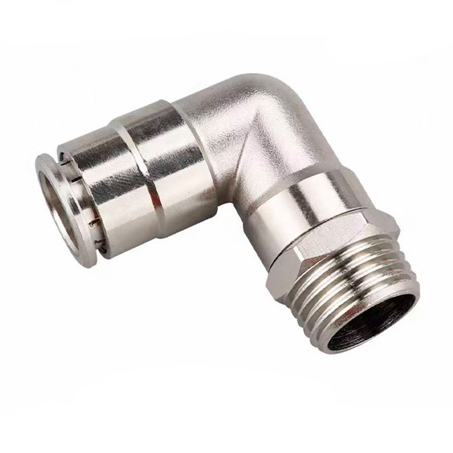 Airtac  All-copper quick plug-in type, lock nut type series: APLT all-copper L-shaped thread straight-through  - APLT12-03