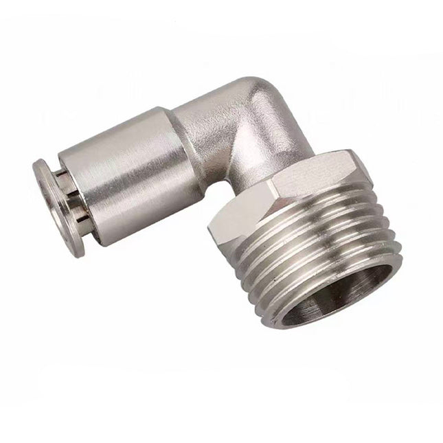 Airtac  All-copper quick plug-in type, lock nut type series: APLT all-copper L-shaped thread straight-through  - APLT8-04