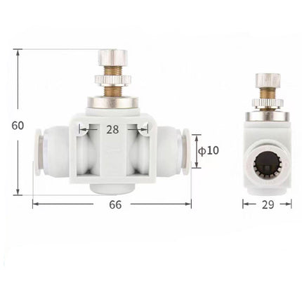 Airtac  Pipe-connected one-way throttle valve  - ASA10