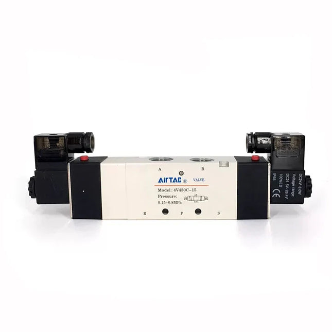 Airtac 4V420-15:  Solenoid Air Valve(5/2,5/3 way) - 4V42015AT