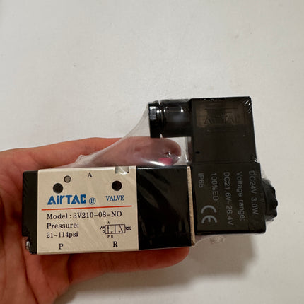 Airtac 3V210-08-NO: Solenoid valve(3/2 way) - 3V21008NOBT