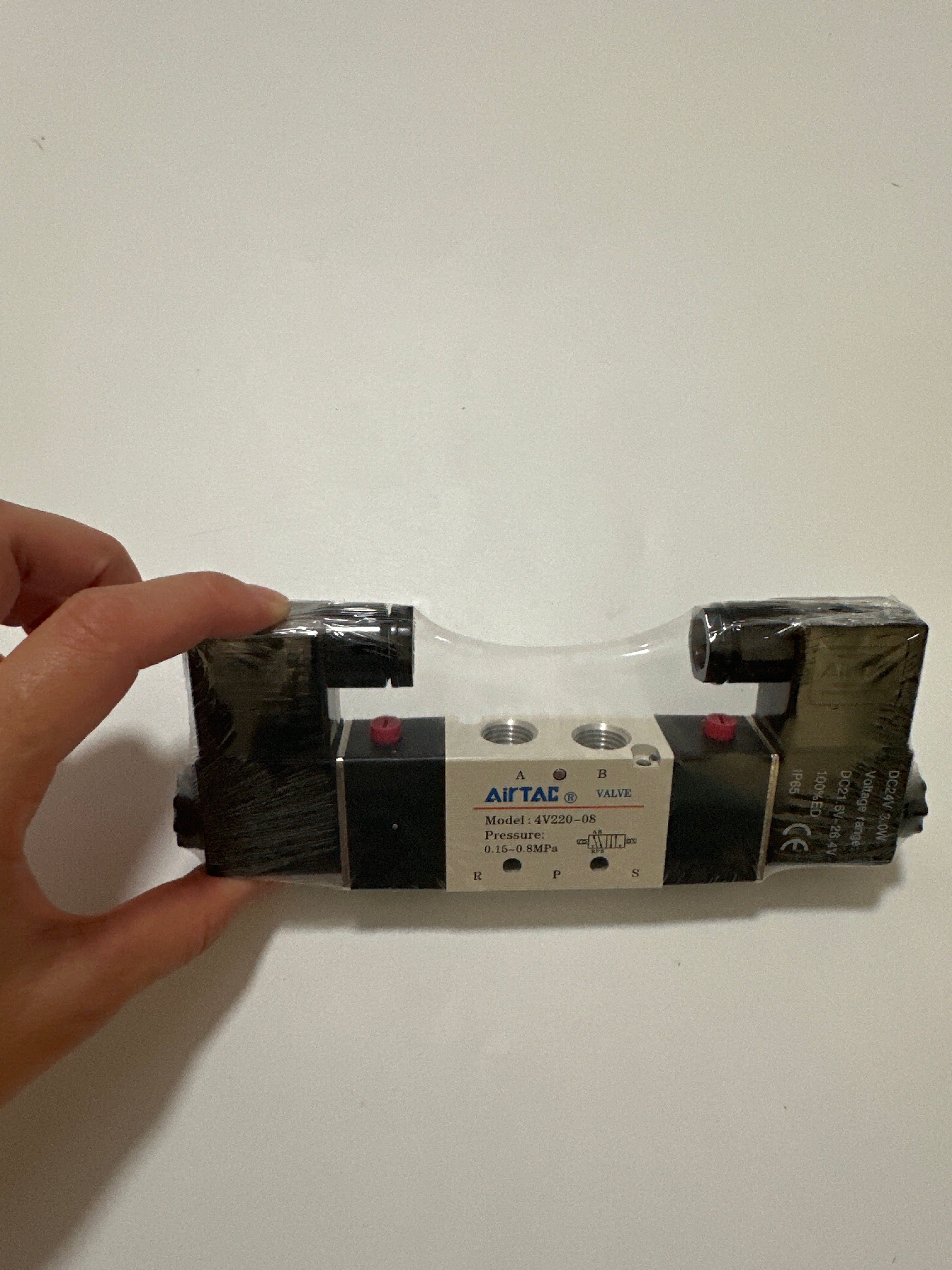 AOMAG Válvula electromagnética neumática 4V220-08 AC 110V 14 «PT Doble AOMAG Válvula electromagnética neumática 4V220-08 AC 110V 14 «PT Doble
