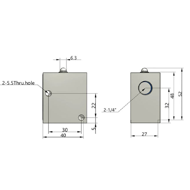 Airtac CM3B-08: Manual Valve. 3 Way - CM3B08