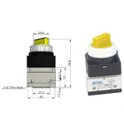 Airtac CM3HS-05: Manual Valve. 3 Way - CM3HS05Y